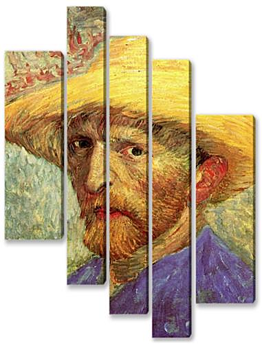 Модульная картина - Self-Portrait with Straw Hat 3
