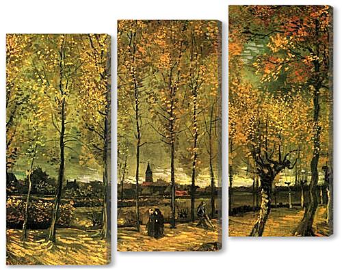 Модульная картина - Lane with Poplars
