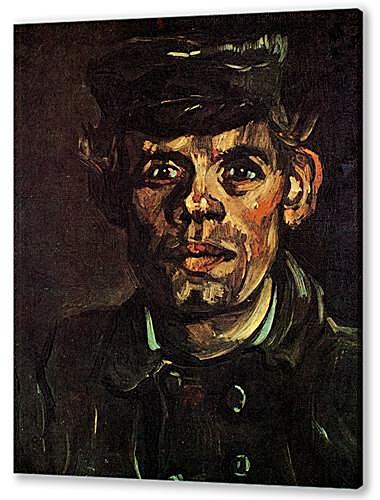 Картина маслом - Head of a Young Peasant in a Peaked Cap
