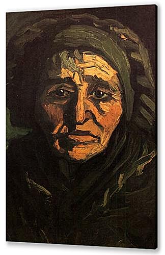 Постер (плакат) - Head of a Peasant Woman with Greenish Lace Cap
