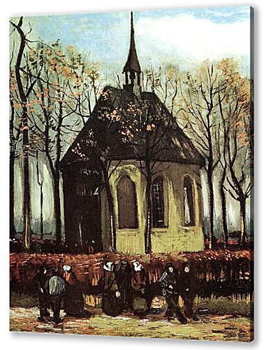 Картина маслом - Congregation Leaving the Reformed Church in Nuenen
