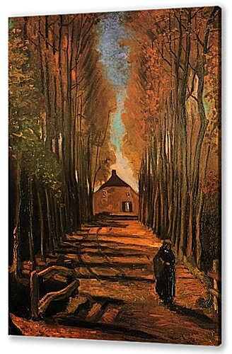 Постер (плакат) - Avenue of Poplars in Autumn
