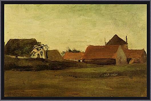 Картина - Farmhouses in Loosduinen near The Hague at Twilight
