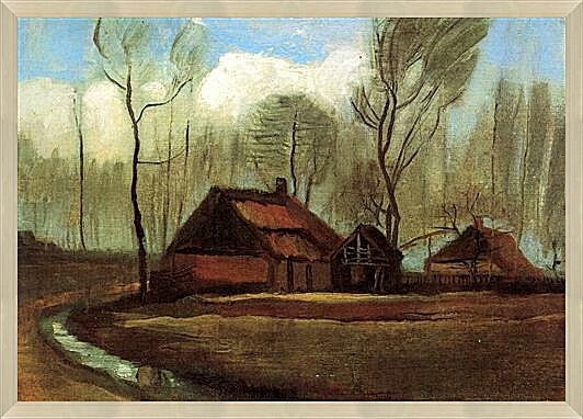 Картина - Farmhouses Among Trees
