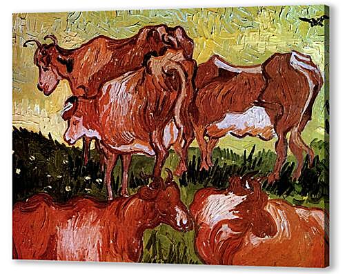 Картина маслом - Cows after Jordaens
