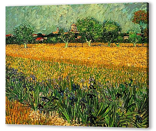 Картина маслом - View of Arles with Irises in the Foreground
