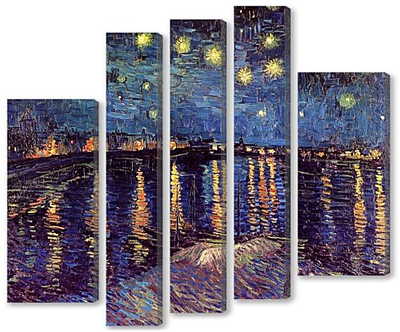 Модульная картина - Starry Night Over the Rhone
