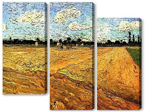 Модульная картина - Ploughed Field
