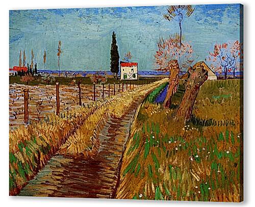 Постер (плакат) - Path Through a Field with Willows
