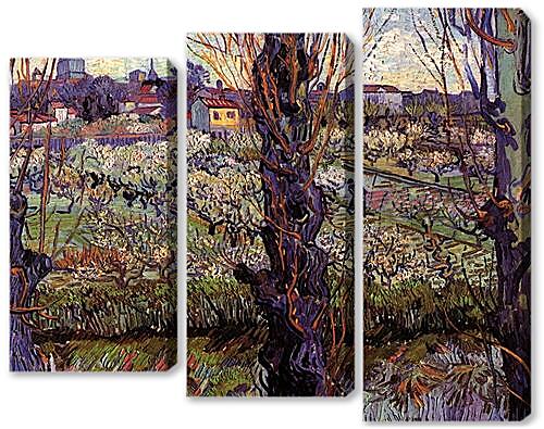 Модульная картина - Orchard in Blossom with View of Arles
