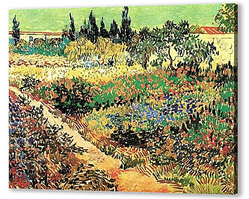 Картина маслом - Flowering Garden with Path
