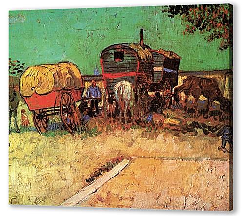 Постер (плакат) - Encampment of Gypsies with Caravans
