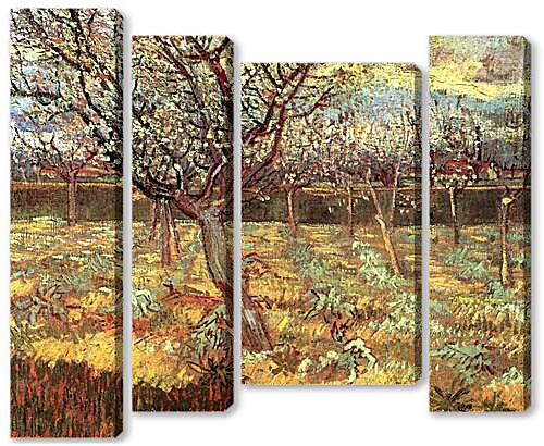 Модульная картина - Apricot Trees in Blossom 2
