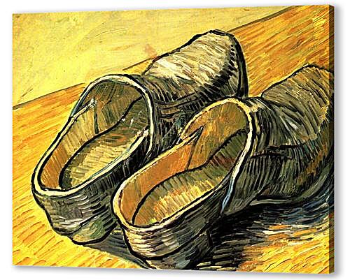 Картина маслом - A Pair of Leather Clogs
