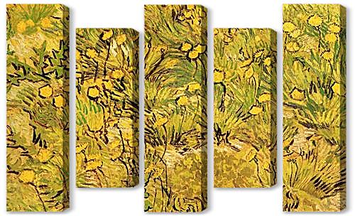 Модульная картина - A Field of Yellow Flowers
