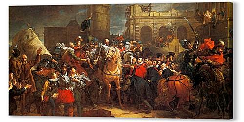 Картина маслом - Entry of Henri IV in Paris
