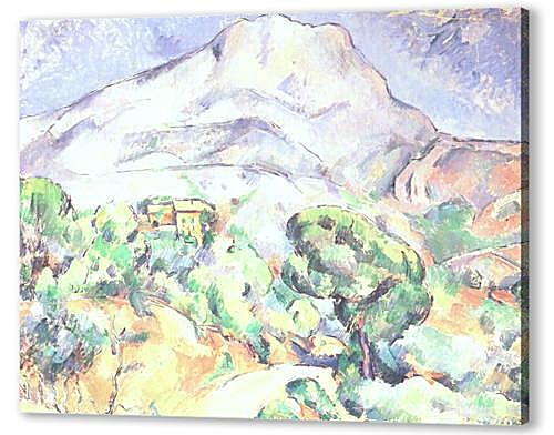 Картина маслом - Montagne Sainte-Victoire au-dessus de la route du Tholonet (vers)	
