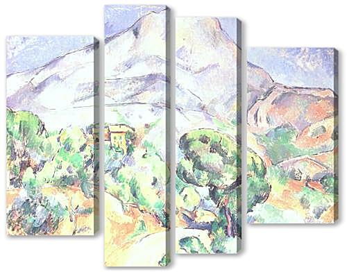 Модульная картина - Montagne Sainte-Victoire au-dessus de la route du Tholonet (vers)	
