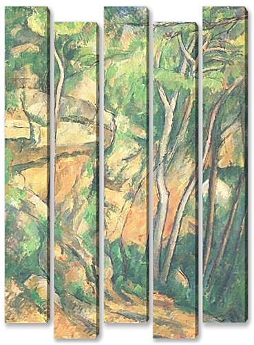 Модульная картина - Rochers et Branches a Bibemus Detail (vers)	
