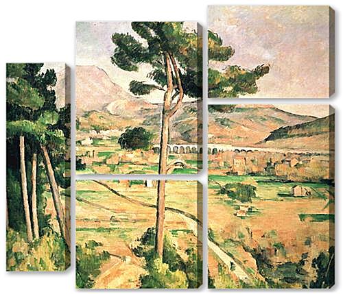 Модульная картина - La Montagne Sainte-Victoire, vue de Montbriand