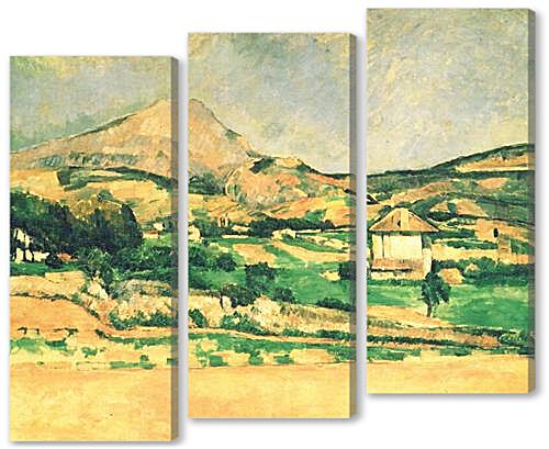 Модульная картина - Paysage de la montagne Sainte-Victoire	
