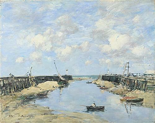 Картина - The Entrance to Trouville Harbour
