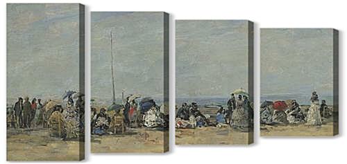 Модульная картина - Beach Scene, Trouville
