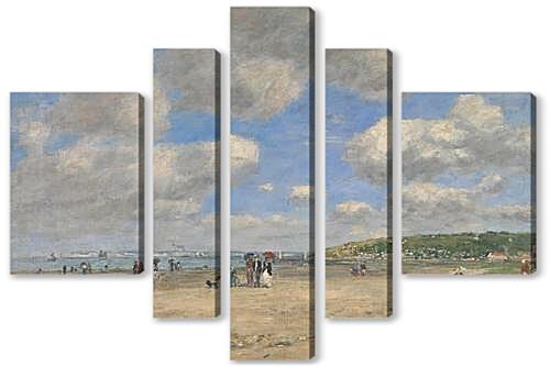 Модульная картина - The Beach at Tourgeville-les-Sablons
