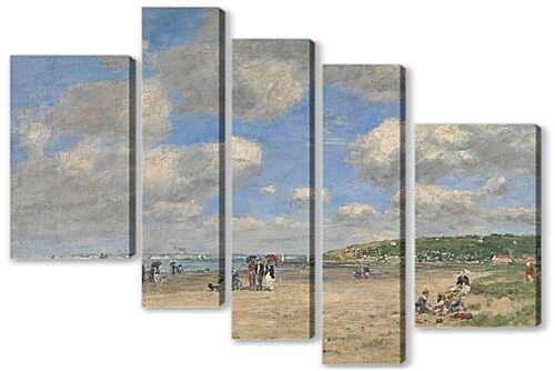 Модульная картина - The Beach at Tourgeville-les-Sablons

