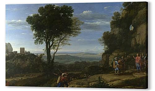 Картина маслом - Landscape with David at the Cave of Adullam
