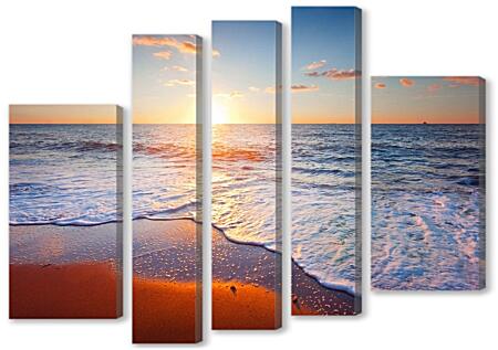 Модульная картина - Море, пляж,закат