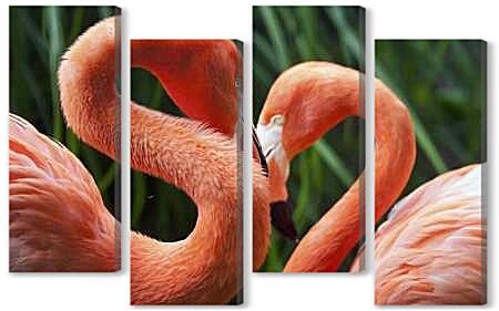 Модульная картина - Два фламинго