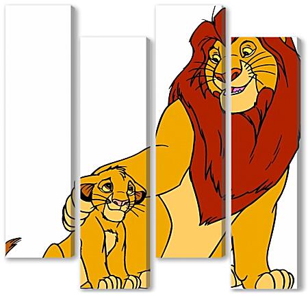 Модульная картина - Король лев (Муфаса и Симба)