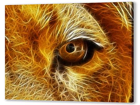 Картина маслом - Взгляд льва