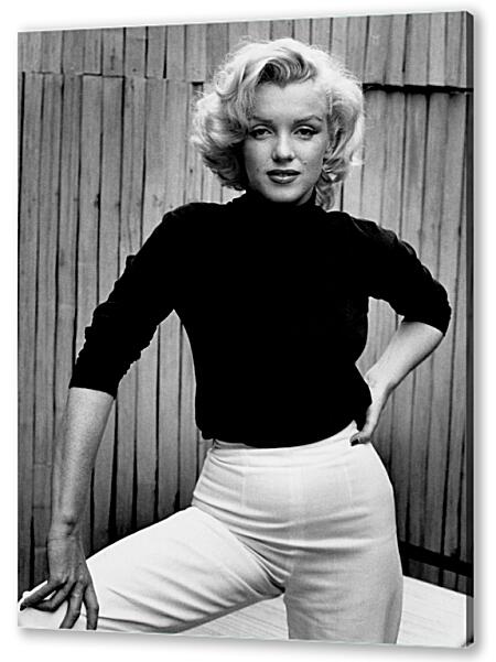 Картина маслом - Мерилин Монро в белых брюках  (Marilyn Monroe)