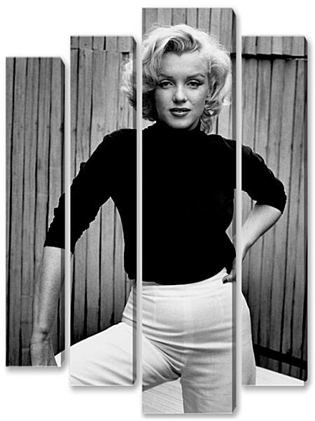 Модульная картина - Мерилин Монро в белых брюках  (Marilyn Monroe)