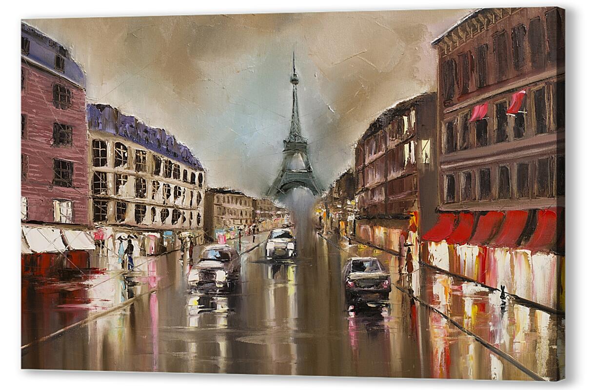 Постер (плакат) Вечерний Париж артикул 0075-A