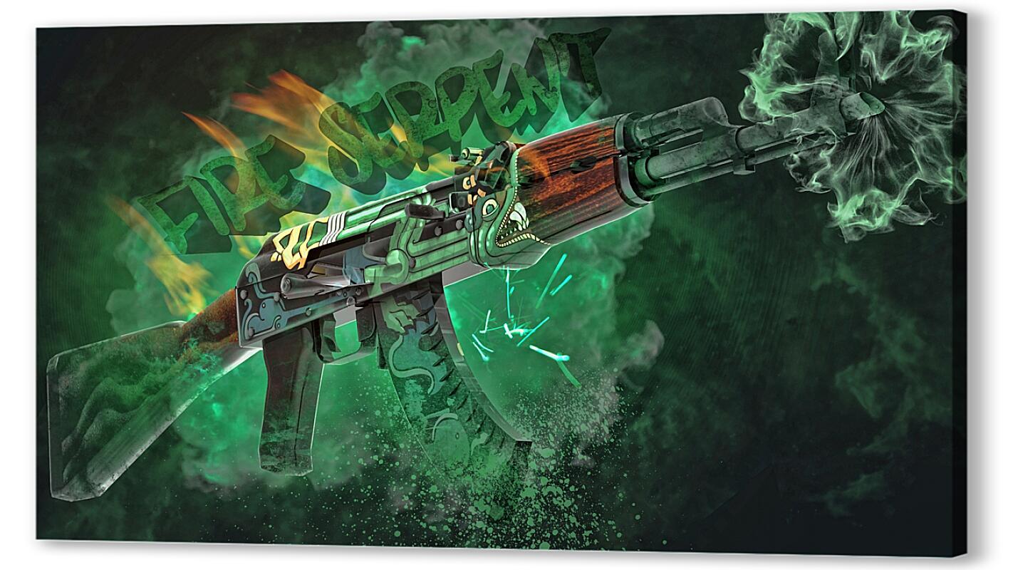 Постер (плакат) АК-47 Огненный змей артикул 01-139