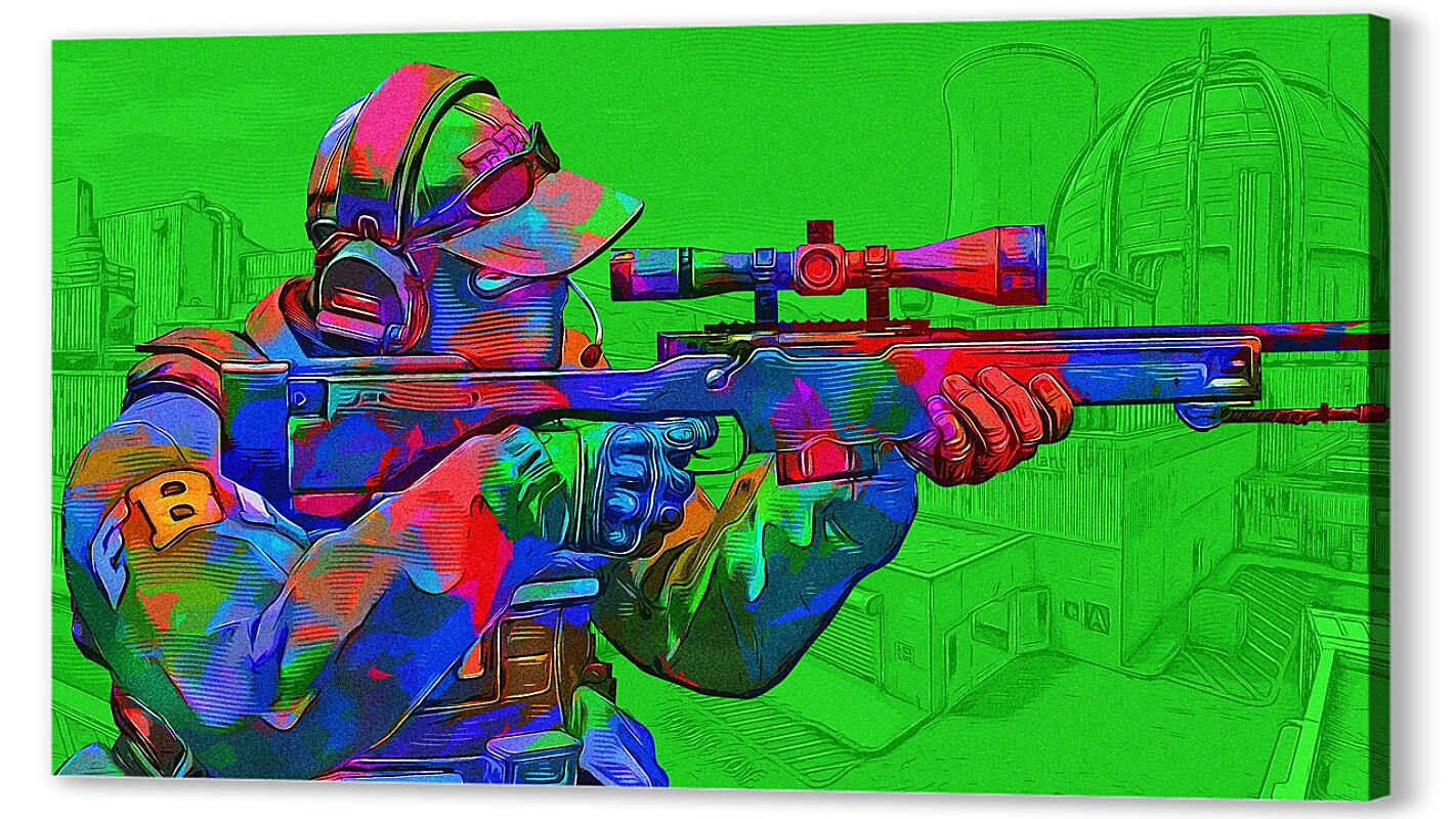 Постер CS GO Green артикул 01-160