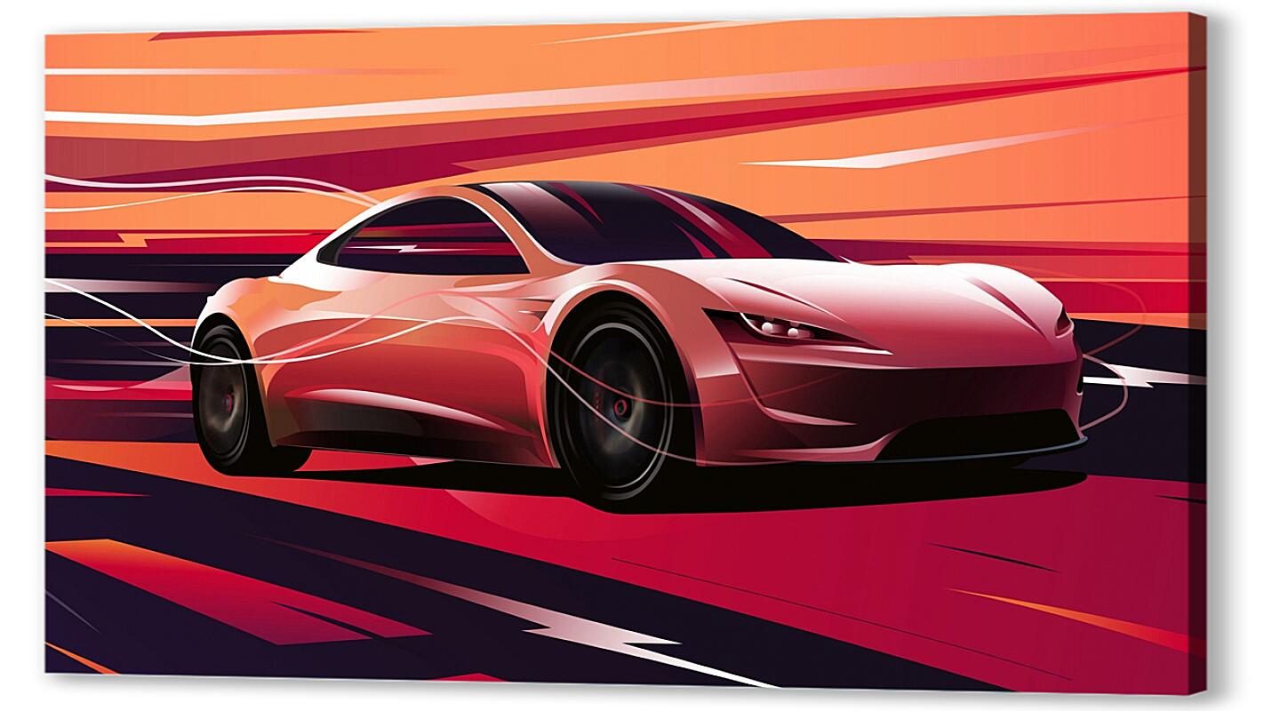 Постер (плакат) Sportcar Tesla артикул 01-228