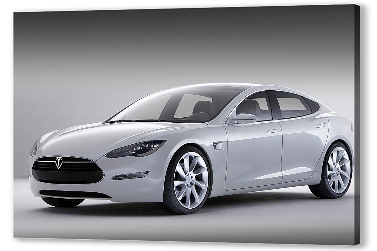 Постер (плакат) Tesla S White артикул 01-244