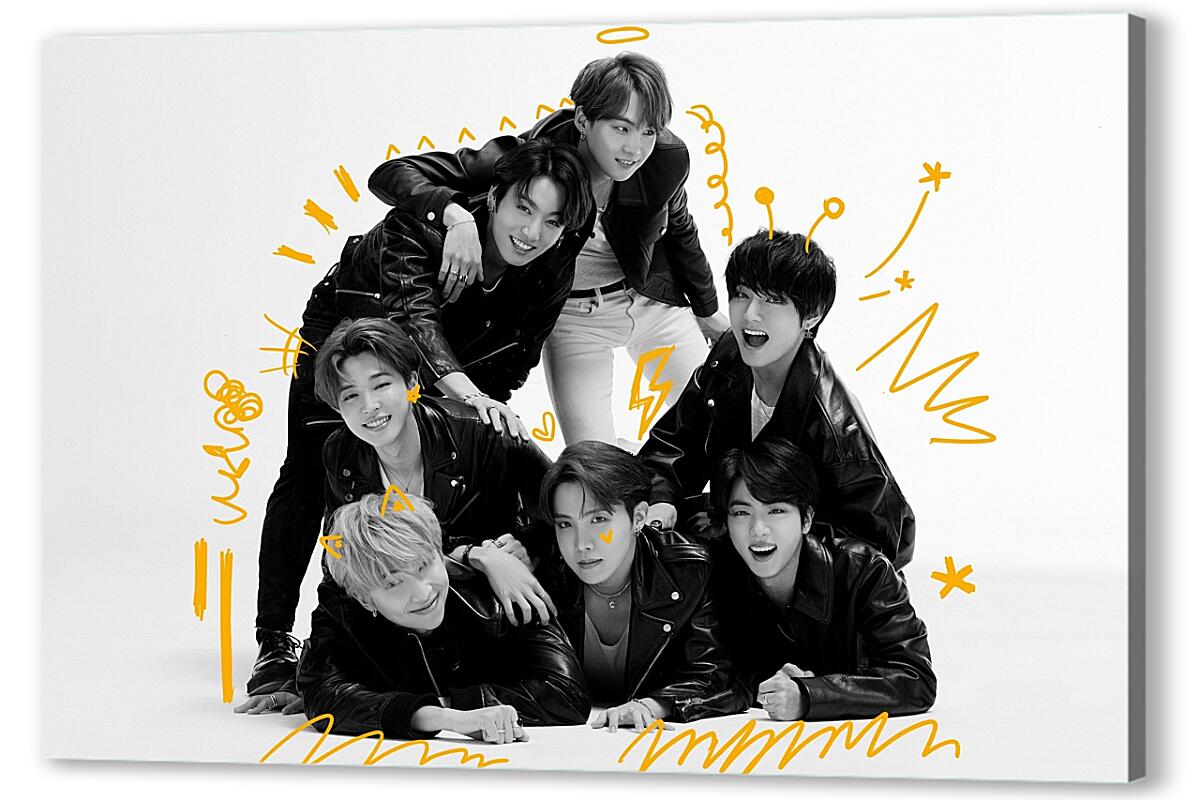 Постер (плакат) Корейская группа BTS артикул 01-505
