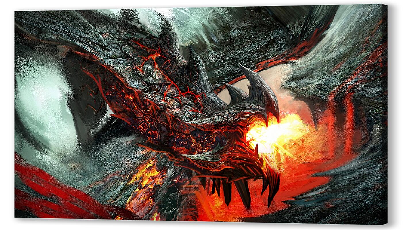 Постер (плакат) Огнедышащий дракон артикул 03095