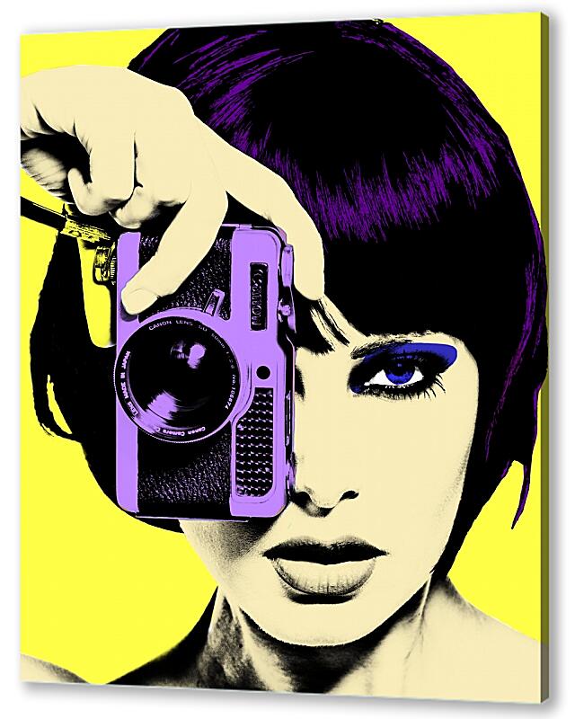 Постер (плакат) Девушка с фотоаппаратом артикул 05723