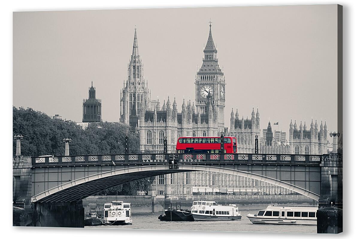 Постер (плакат) Лондон чёрно-белое фото артикул 06059