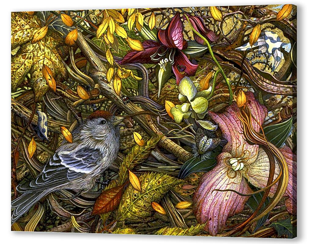 в зарослях терновника расстелена кровать