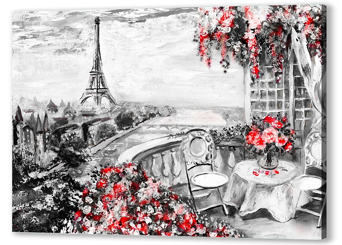 Постер (плакат) Пейзаж Парижа артикул 06315
