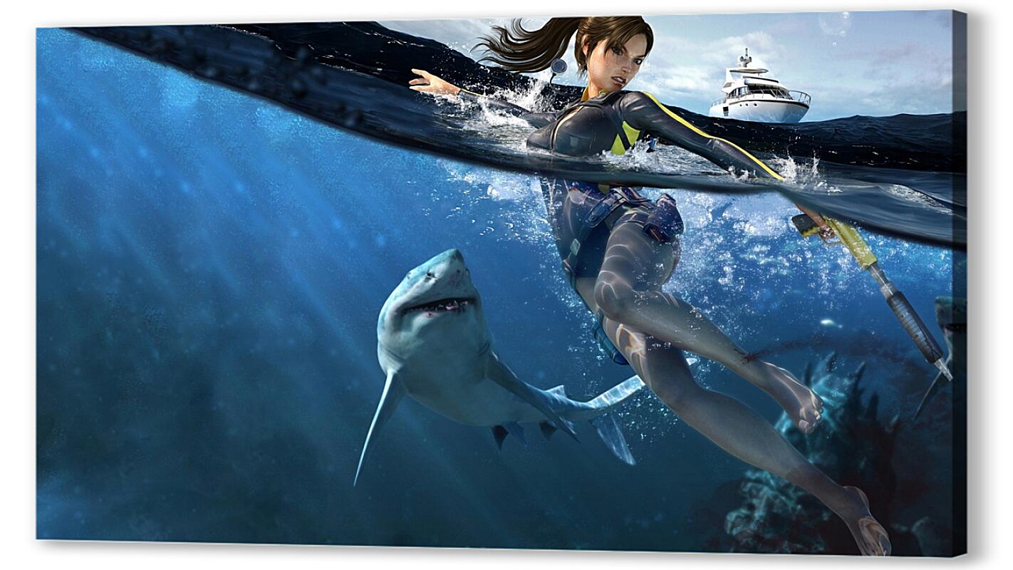 Постер (плакат) Дайвинг с акулами артикул 06720