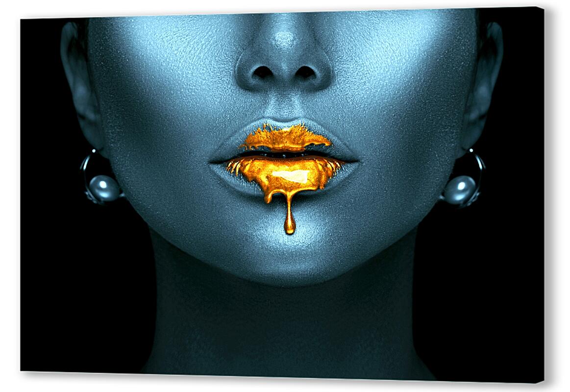 Постер (плакат) Золотые губы артикул 07120