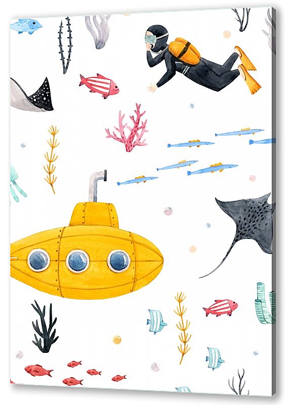 Постер (плакат) Желтая подводная лодка №1 артикул 07251-1